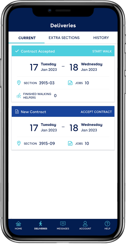 image of a mobile phone for how it  works 1 See a list of contracts assigned to you